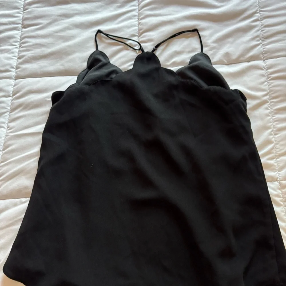 J. Crew Women’s Black Scalloped Cami Tank Top